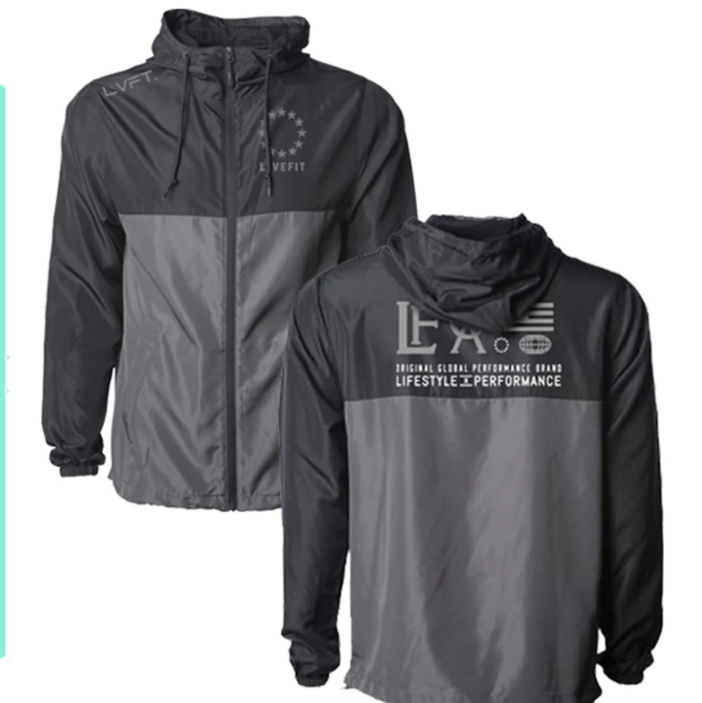 LVFT Hardline Windbreaker Black/Grey Size Medium